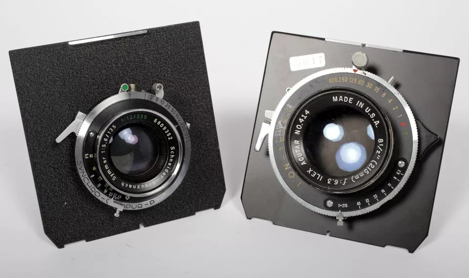 Wista 45RF 4X5 Field camera with 135mm + 215mm Lenses +